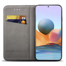 Charger l&#39;image dans la galerie, Moozy Case Flip Cover for Xiaomi Redmi Note 10 Pro and Redmi Note 10 Pro Max, Black - Smart Magnetic Flip Case Flip Folio Wallet Case
