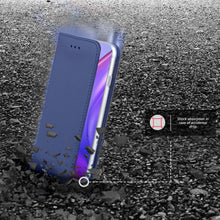 Załaduj obraz do przeglądarki galerii, Moozy Case Flip Cover for Xiaomi Mi 10T 5G and Mi 10T Pro 5G, Dark Blue - Smart Magnetic Flip Case with Card Holder and Stand
