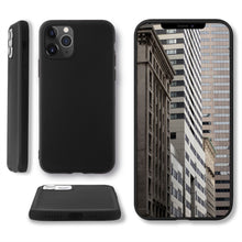 Lade das Bild in den Galerie-Viewer, Moozy Lifestyle. Designed for iPhone 12, iPhone 12 Pro Case, Black - Liquid Silicone Cover with Matte Finish and Soft Microfiber Lining
