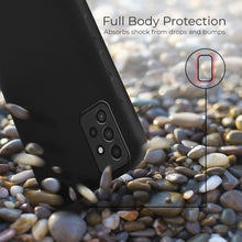 Załaduj obraz do przeglądarki galerii, Moozy Lifestyle. Designed for Samsung A52, Samsung A52 5G Case, Black - Liquid Silicone Lightweight Cover with Matte Finish
