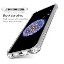 Cargar imagen en el visor de la galería, Moozy Shock Proof Silicone Case for Samsung S9 - Transparent Crystal Clear Phone Case Soft TPU Cover
