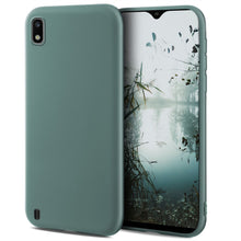 Cargar imagen en el visor de la galería, Moozy Minimalist Series Silicone Case for Samsung A10, Blue Grey - Matte Finish Slim Soft TPU Cover

