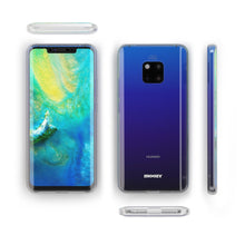 Charger l&#39;image dans la galerie, Moozy 360 Degree Case for Huawei Mate 20 Pro - Full body Front and Back Slim Clear Transparent TPU Silicone Gel Cover
