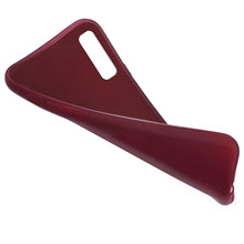 Carica l&#39;immagine nel visualizzatore di Gallery, Moozy Minimalist Series Silicone Case for Samsung A50, Wine Red - Matte Finish Slim Soft TPU Cover
