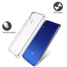 Cargar imagen en el visor de la galería, Moozy Shock Proof Silicone Case for Xiaomi Redmi 7 - Transparent Crystal Clear Phone Case Soft TPU Cover

