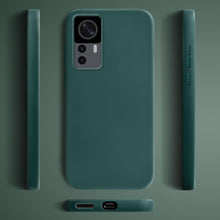 Afbeelding in Gallery-weergave laden, Moozy Lifestyle. Silicone Case for Xiaomi 12T and 12T Pro, Dark Green - Liquid Silicone Lightweight Cover with Matte Finish and Soft Microfiber Lining, Premium Silicone Case
