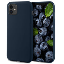 Charger l&#39;image dans la galerie, Moozy Lifestyle. Designed for iPhone 11 Case, Midnight Blue - Liquid Silicone Cover with Matte Finish and Soft Microfiber Lining
