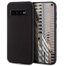 Ladda upp bild till gallerivisning, Moozy Lifestyle. Designed for Samsung S10 Case, Black - Liquid Silicone Cover with Matte Finish and Soft Microfiber Lining
