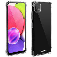 Charger l&#39;image dans la galerie, Moozy Shockproof Silicone Case for Samsung A22 5G - Transparent Case with Shock Absorbing 3D Corners Crystal Clear Protective Phone Case Soft TPU Silicone Cover
