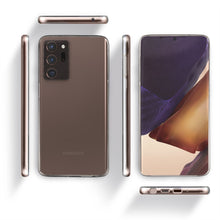 Carica l&#39;immagine nel visualizzatore di Gallery, Moozy 360 Degree Case for Samsung Note 20 Ultra, Note 20 Ultra 5G - Transparent Full body Slim Cover - Hard PC Back and Soft TPU Silicone Front
