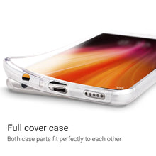 Załaduj obraz do przeglądarki galerii, Moozy 360 Degree Case for Xiaomi Redmi Note 8 - Transparent Full body Slim Cover - Hard PC Back and Soft TPU Silicone Front
