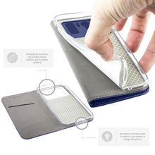 Charger l&#39;image dans la galerie, Moozy Case Flip Cover for Xiaomi Mi 11 Ultra, Dark Blue - Smart Magnetic Flip Case Flip Folio Wallet Case
