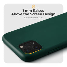 Charger l&#39;image dans la galerie, Moozy Minimalist Series Silicone Case for iPhone 12, iPhone 12 Pro, Midnight Green - Matte Finish Slim Soft TPU Cover
