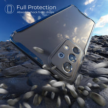 Cargar imagen en el visor de la galería, Moozy Xframe Shockproof Case for Samsung A53 5G - Black Rim Transparent Case, Double Colour Clear Hybrid Cover with Shock Absorbing TPU Rim
