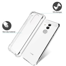 Carica l&#39;immagine nel visualizzatore di Gallery, Moozy Shock Proof Silicone Case for Huawei Mate 20 Lite - Transparent Crystal Clear Phone Case Soft TPU Cover
