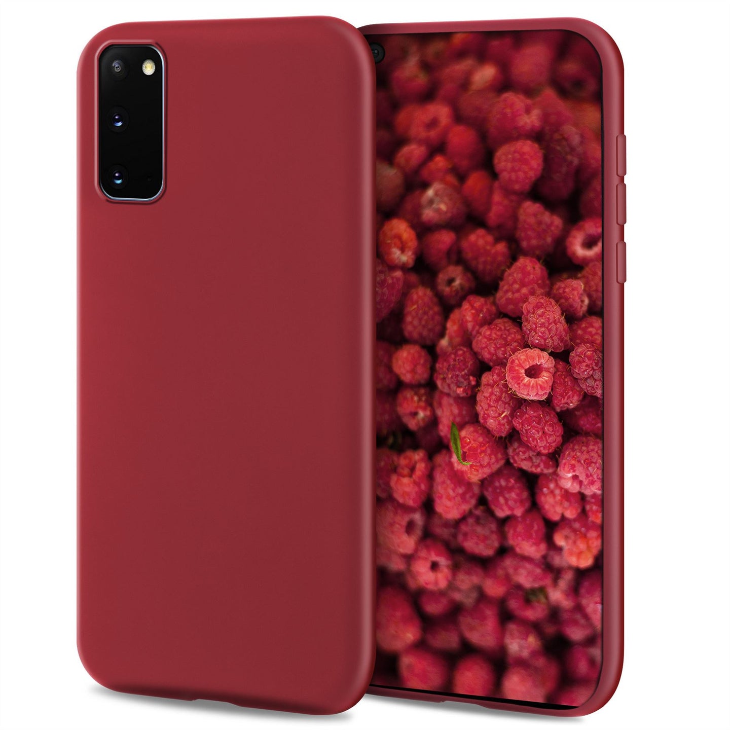 Moozy Lifestyle. Designed for Samsung S20 Case, Vintage Pink - Liquid Silicone Cover with Matte Finish and Soft Microfiber Lining