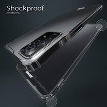 Cargar imagen en el visor de la galería, Moozy Xframe Shockproof Case for Xiaomi Redmi Note 11 and 11S - Transparent Rim Case, Double Colour Clear Hybrid Cover with Shock Absorbing TPU Rim
