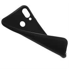 Cargar imagen en el visor de la galería, Moozy Minimalist Series Silicone Case for Huawei P20 Lite, Black - Matte Finish Slim Soft TPU Cover
