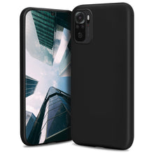 Charger l&#39;image dans la galerie, Moozy Lifestyle. Designed for Xiaomi Redmi Note 10, Redmi Note 10S Case, Black - Liquid Silicone Lightweight Cover with Matte Finish
