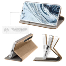 Cargar imagen en el visor de la galería, Moozy Case Flip Cover for Xiaomi Mi 10 and Xiaomi Mi 10 Pro, Gold - Smart Magnetic Flip Case with Card Holder and Stand
