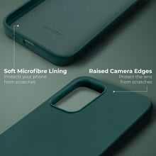 Carica l&#39;immagine nel visualizzatore di Gallery, Moozy Lifestyle. Silicone Case for Samsung S23 Ultra, Dark Green - Liquid Silicone Lightweight Cover with Matte Finish and Soft Microfiber Lining, Premium Silicone Case
