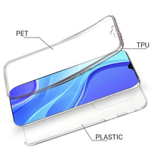 Cargar imagen en el visor de la galería, Moozy 360 Degree Case for Xiaomi Redmi 9 - Transparent Full body Slim Cover - Hard PC Back and Soft TPU Silicone Front
