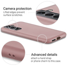 Load image into Gallery viewer, Moozy Minimalist Series Silicone Case for Samsung S21, Samsung S21 5G, Rose Beige - Matte Finish Slim Soft TPU Cover

