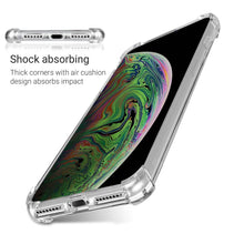 Charger l&#39;image dans la galerie, Moozy Shock Proof Silicone Case for iPhone X, iPhone XS - Transparent Crystal Clear Phone Case Soft TPU Cover

