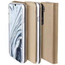 Afbeelding in Gallery-weergave laden, Moozy Case Flip Cover for Xiaomi Mi Note 10, Xiaomi Mi Note 10 Pro, Gold - Smart Magnetic Flip Case with Card Holder and Stand
