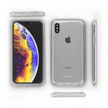Charger l&#39;image dans la galerie, Moozy 360 Degree Case for iPhone X, iPhone XS - Full body Front and Back Slim Clear Transparent TPU Silicone Gel Cover
