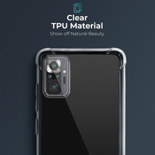 Cargar imagen en el visor de la galería, Moozy Shockproof Silicone Case for Xiaomi Redmi Note 10 Pro and Note 10 Pro Max - Transparent Case with Shock Absorbing 3D Corners Crystal Clear
