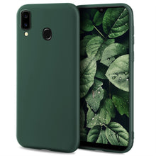 Cargar imagen en el visor de la galería, Moozy Minimalist Series Silicone Case for Samsung A40, Midnight Green - Matte Finish Slim Soft TPU Cover
