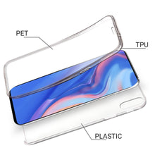 Carica l&#39;immagine nel visualizzatore di Gallery, Moozy 360 Degree Case for Huawei P Smart Z - Transparent Full body Slim Cover - Hard PC Back and Soft TPU Silicone Front
