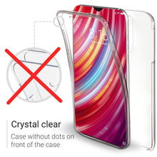 Afbeelding in Gallery-weergave laden, Moozy 360 Degree Case for Xiaomi Redmi Note 8 Pro - Transparent Full body Slim Cover - Hard PC Back and Soft TPU Silicone Front
