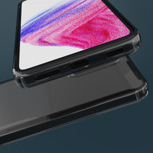 Załaduj obraz do przeglądarki galerii, Moozy Xframe Shockproof Case for Samsung A53 5G - Black Rim Transparent Case, Double Colour Clear Hybrid Cover with Shock Absorbing TPU Rim
