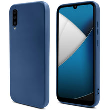 Load image into Gallery viewer, Moozy Lifestyle. Silicone Case for Samsung A50, Midnight Blue - Liquid Silicone Lightweight Cover with Matte Finish and Soft Microfiber Lining, Premium Silicone Case
