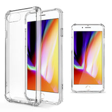 Carica l&#39;immagine nel visualizzatore di Gallery, Moozy Shock Proof Silicone Case for iPhone 7 Plus, iPhone 8 Plus - Transparent Crystal Clear Phone Case Soft TPU Cover
