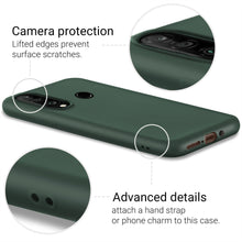 Charger l&#39;image dans la galerie, Moozy Minimalist Series Silicone Case for Huawei P30 Lite, Midnight Green - Matte Finish Slim Soft TPU Cover
