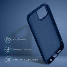 Charger l&#39;image dans la galerie, Moozy Lifestyle. Silicone Case for Samsung A22 5G, Midnight Blue - Liquid Silicone Lightweight Cover with Matte Finish and Soft Microfiber Lining, Premium Silicone Case
