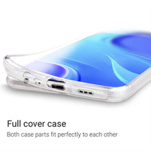 Carica l&#39;immagine nel visualizzatore di Gallery, Moozy 360 Degree Case for Xiaomi Redmi 9 - Transparent Full body Slim Cover - Hard PC Back and Soft TPU Silicone Front
