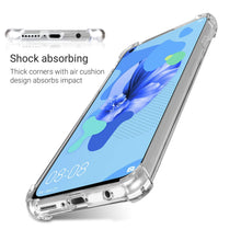 Afbeelding in Gallery-weergave laden, Moozy Shock Proof Silicone Case for Huawei P20 Lite 2019 - Transparent Crystal Clear Phone Case Soft TPU Cover
