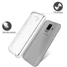 Cargar imagen en el visor de la galería, Moozy Shock Proof Silicone Case for Samsung S9 Plus - Transparent Crystal Clear Phone Case Soft TPU Cover

