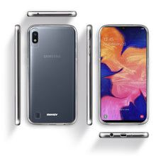 Carica l&#39;immagine nel visualizzatore di Gallery, Moozy 360 Degree Case for Samsung A10 - Transparent Full body Slim Cover - Hard PC Back and Soft TPU Silicone Front
