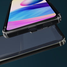 Załaduj obraz do przeglądarki galerii, Moozy Xframe Shockproof Case for Xiaomi Redmi Note 10 5G and Poco M3 Pro 5G - Black Rim Transparent Case, Double Colour Clear Hybrid Cover with Shock Absorbing TPU Rim
