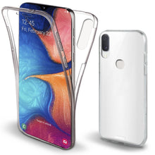 Carica l&#39;immagine nel visualizzatore di Gallery, Moozy 360 Degree Case for Samsung A20e - Full body Front and Back Slim Clear Transparent TPU Silicone Gel Cover
