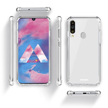 Cargar imagen en el visor de la galería, Moozy Shock Proof Silicone Case for Samsung M30 - Transparent Crystal Clear Phone Case Soft TPU Cover
