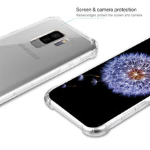 Cargar imagen en el visor de la galería, Moozy Shock Proof Silicone Case for Samsung S9 Plus - Transparent Crystal Clear Phone Case Soft TPU Cover
