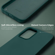 Lade das Bild in den Galerie-Viewer, Moozy Lifestyle. Silicone Case for Xiaomi 12T and 12T Pro, Dark Green - Liquid Silicone Lightweight Cover with Matte Finish and Soft Microfiber Lining, Premium Silicone Case
