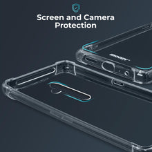Załaduj obraz do przeglądarki galerii, Moozy Shock Proof Silicone Case for Oppo Reno 2 - Transparent Crystal Clear Phone Case Soft TPU Cover
