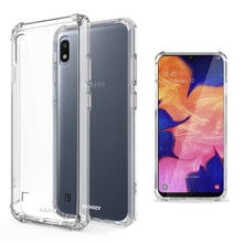 Afbeelding in Gallery-weergave laden, Moozy Shock Proof Silicone Case for Samsung A10e - Transparent Crystal Clear Phone Case Soft TPU Cover
